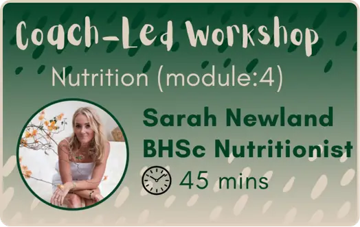 Coach-led nutrition workshop with Sarah Newland, Path Community