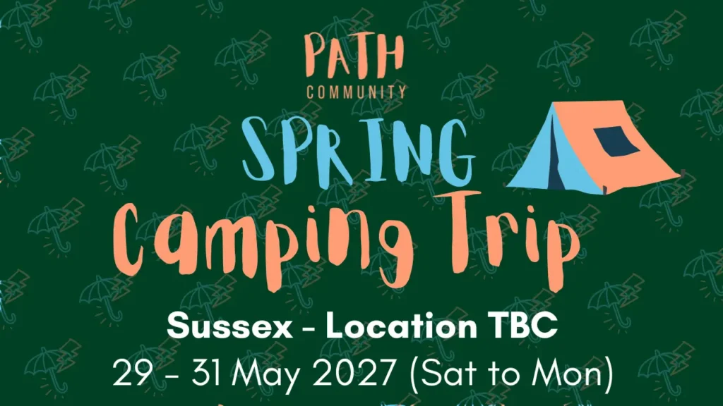 Path Community spring camping trip in Sussex, 29–31 May 2027
