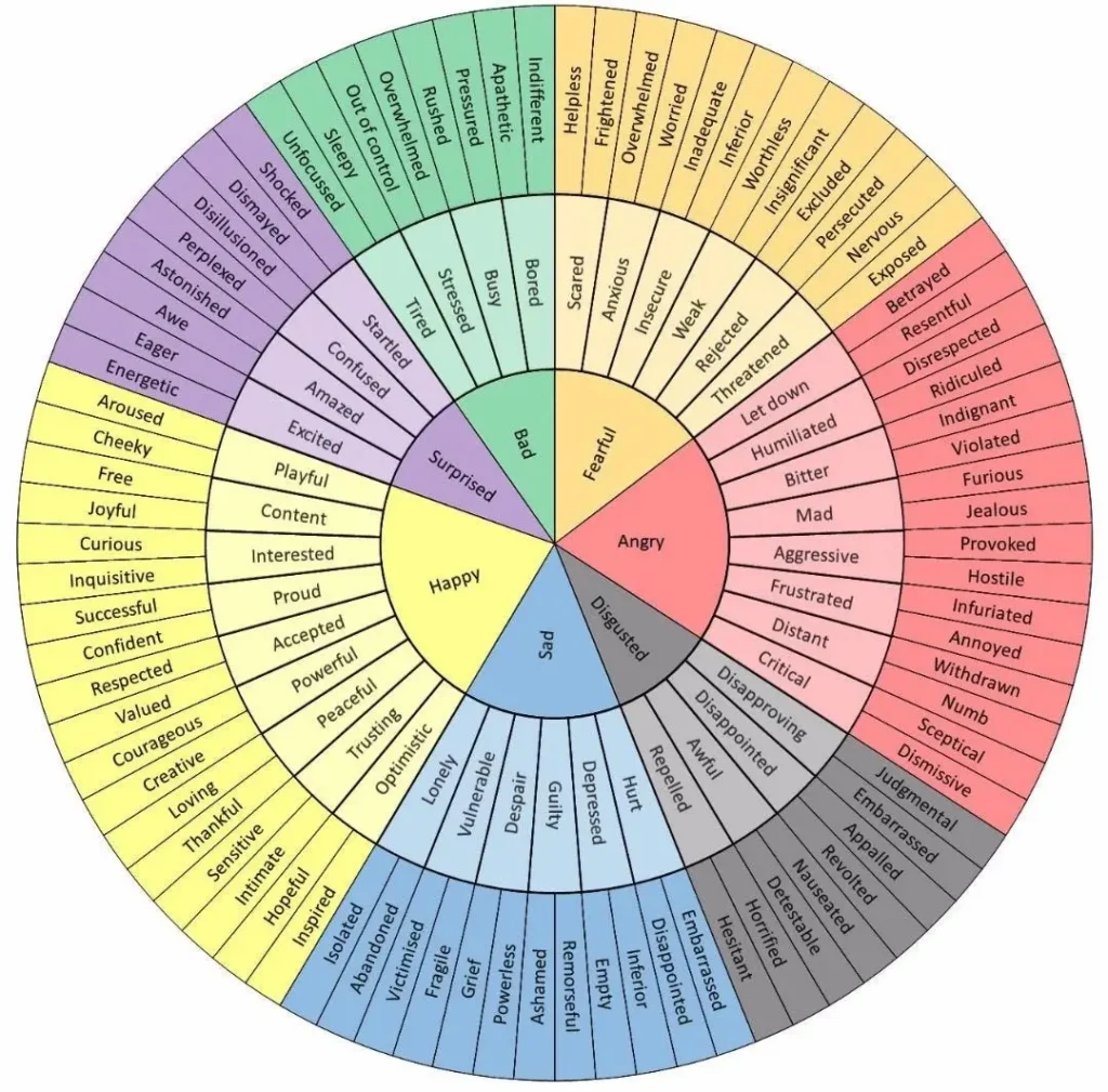 Wheel of emotions diagram, Path Community