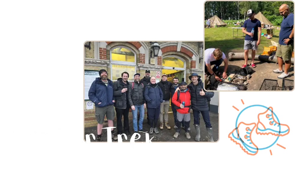 Path Community members hiking and camping together